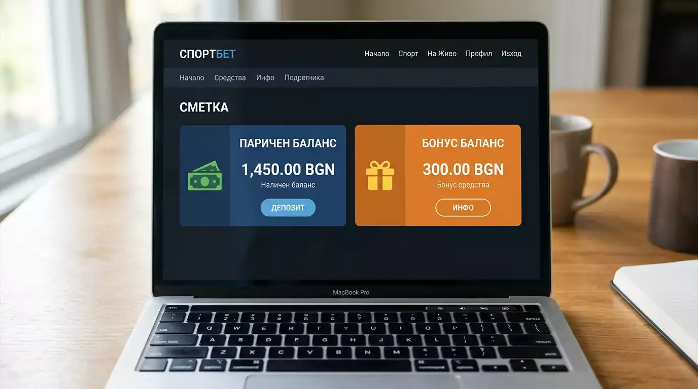 Разлика между cash и бонус баланс при залози