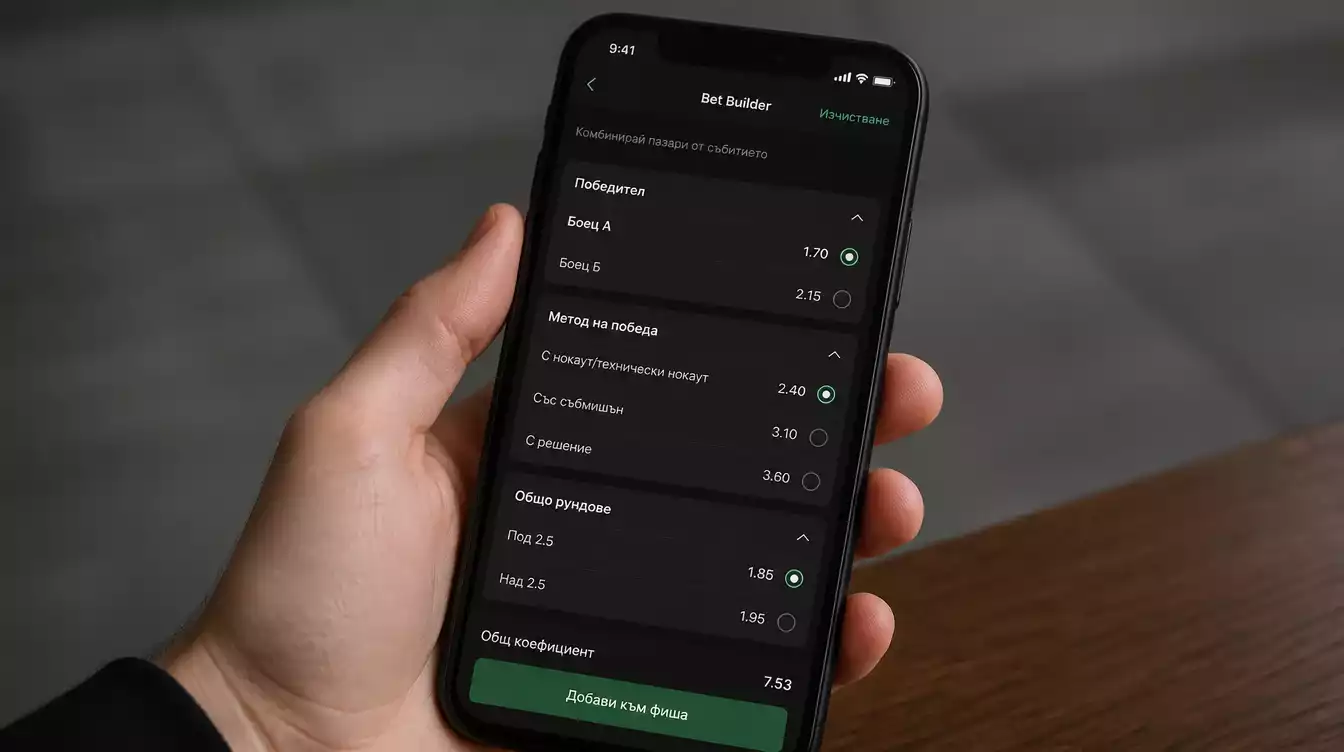 Bet Builder за UFC — комбиниране на пазари в един двубой